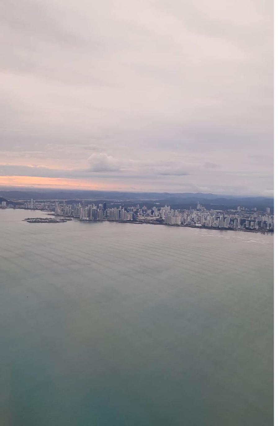 Panama City skyline at sunset